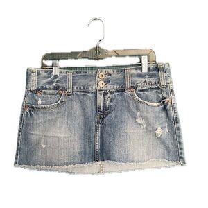 Vintage late 90s  American Eagle denim micro mini skirt 10